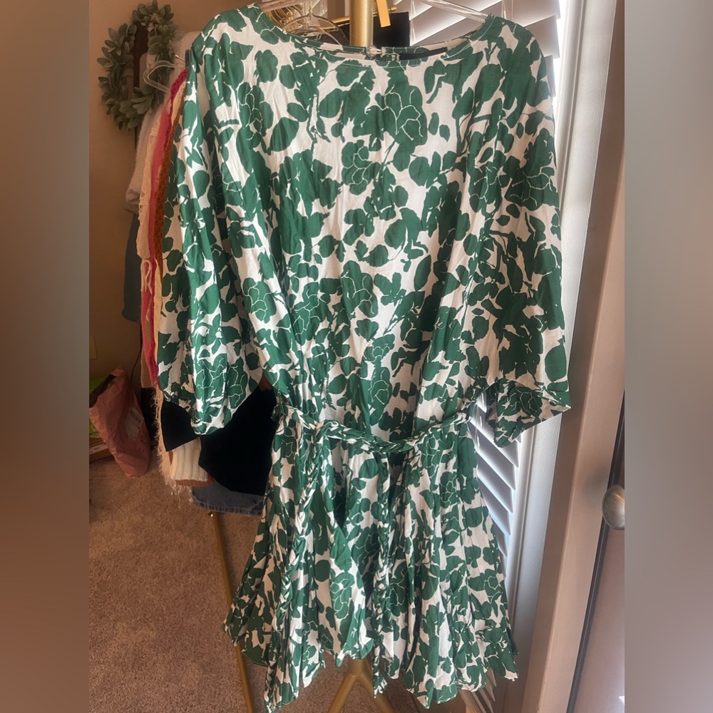 VICI belted waist floral swing dress